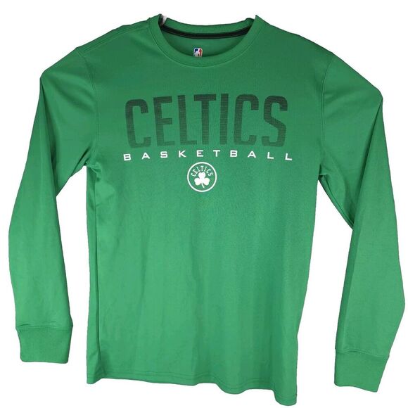 Boston Celtics T-Shirt Mens Size Small UNK Basketball Green Long Sleeve NBA - Picture 1 of 8